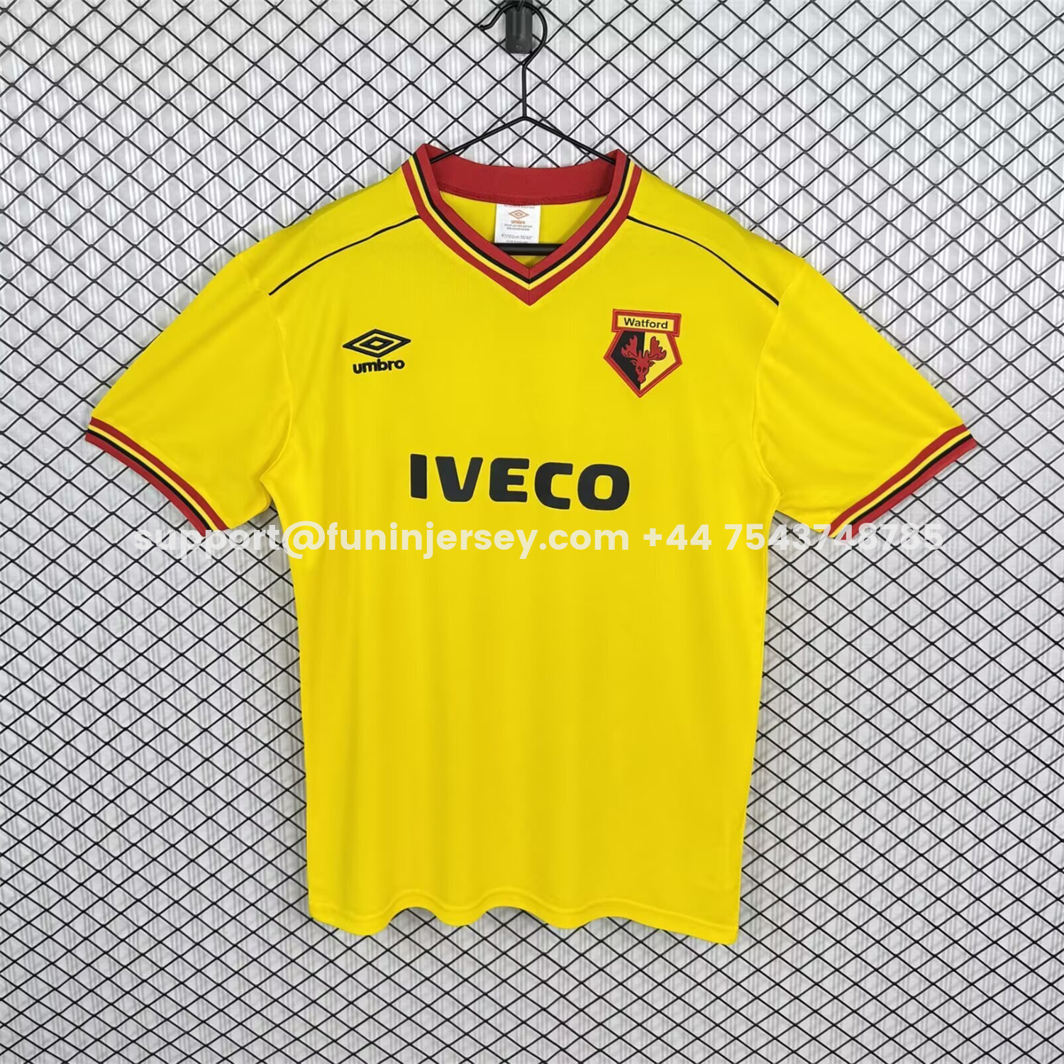 Funinjersey-Retro Watford 1982-85 Home Jersey