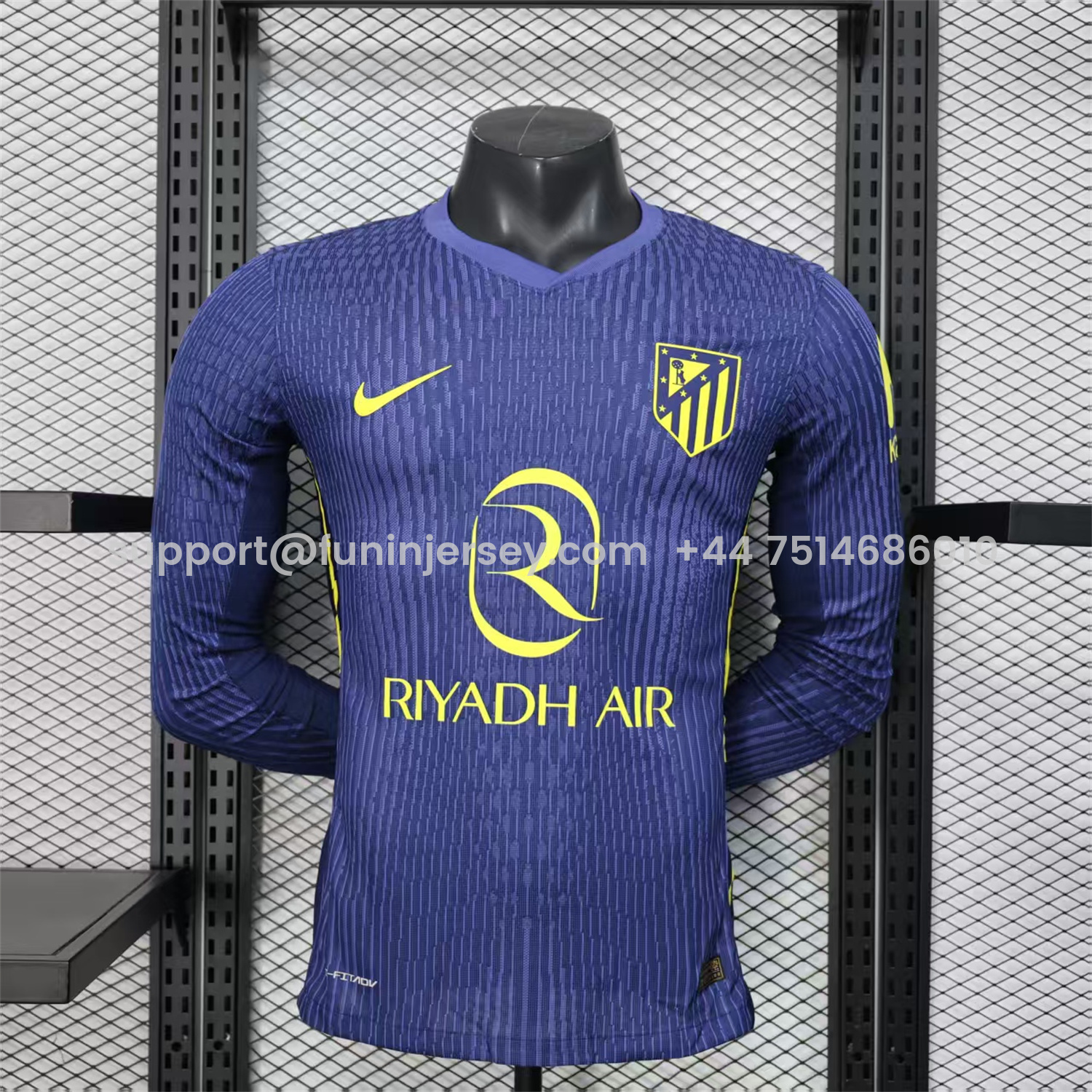 Funinjersey-Atletico Madrid 25-26 Away Long Sleeves Jersey - Player Version