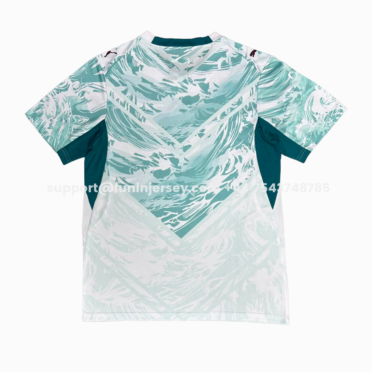 Funinjersey-Portugal 2026 Away White And Cyan Jersey - Fans Version