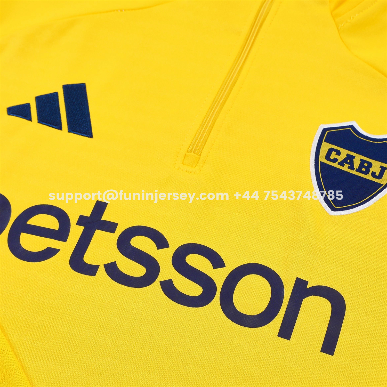 Funinjersey-Boca Juniors 25-26 Long Sleeves Training Set - Yellow Top & Royal Blue Pants