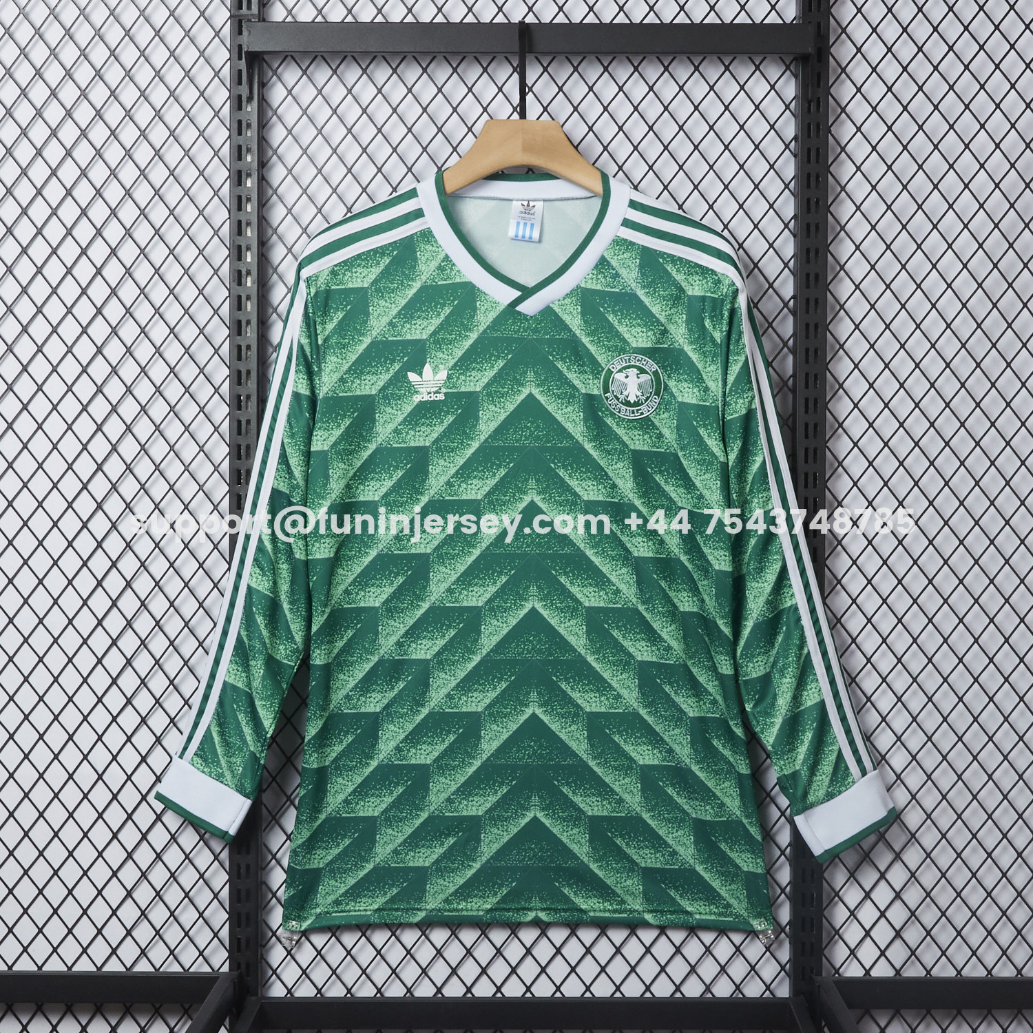 Funinjersey-Retro Germany 1990 Away Long Sleeves Jersey