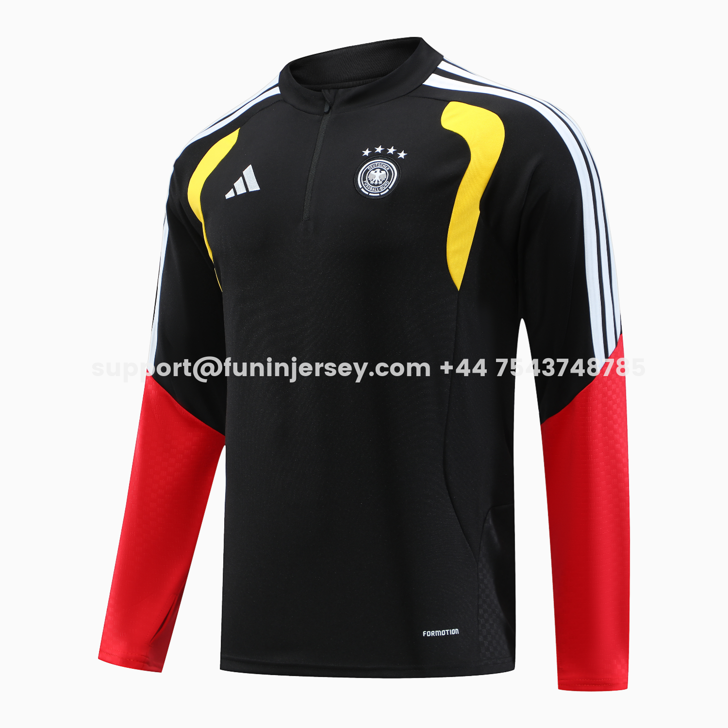Funinjersey-Germany 2026 Kids Long Sleeve Training Set - Black Top & Pants