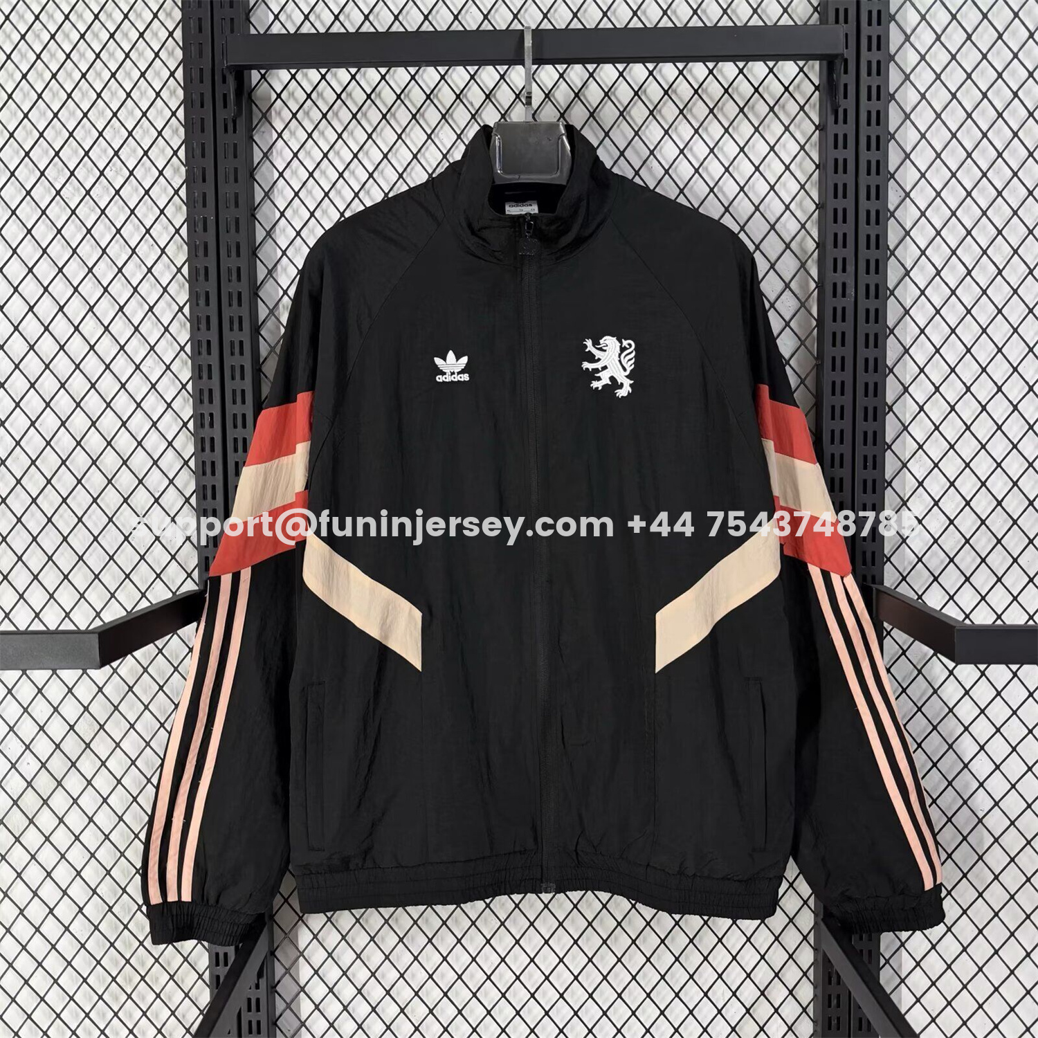 Funinjersey-Lyon 25-26 Training Windbreaker Jacket - Black