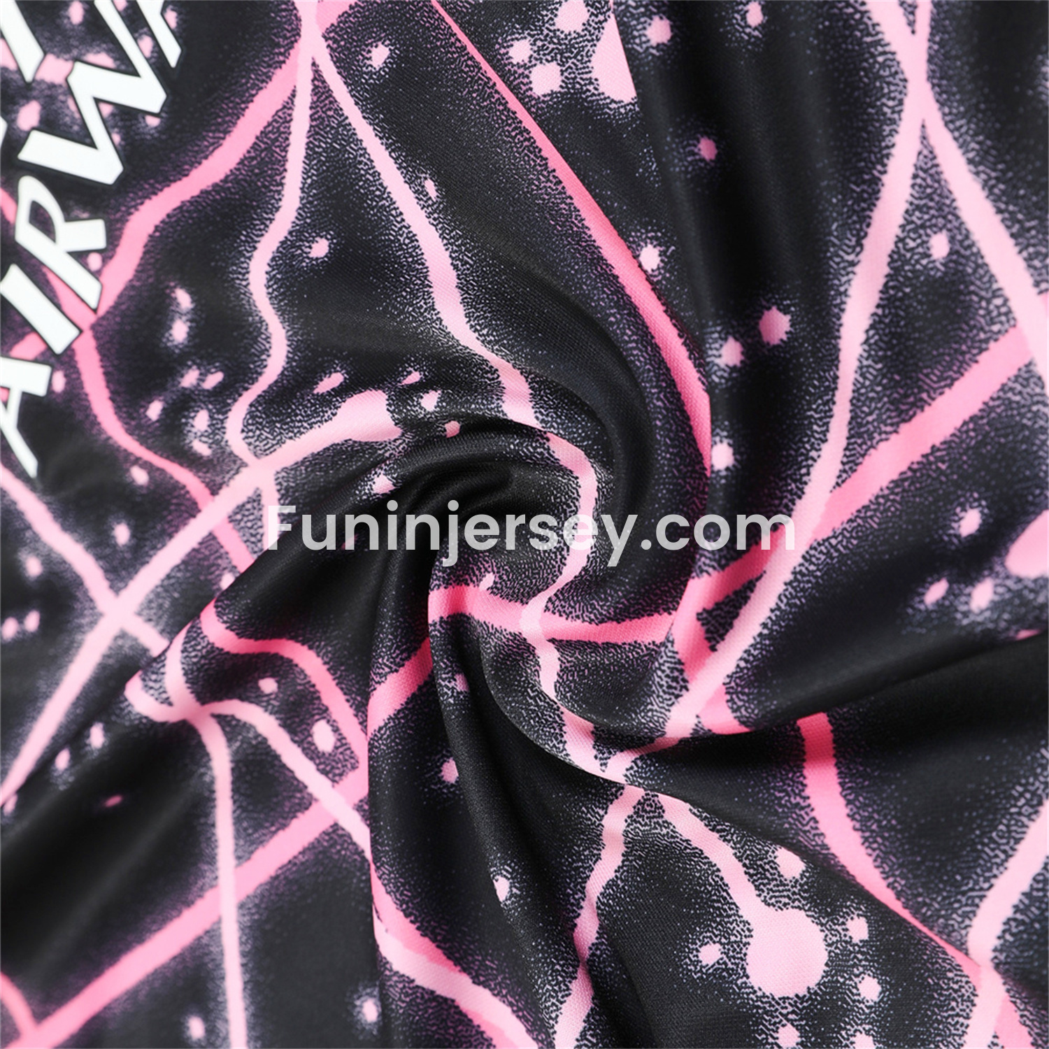 Funinjersey-Paris Saint-Germain PSG 25-26 Short-Sleeve Training Set - Pink Fluorescent Rays Black Top & Black Shorts