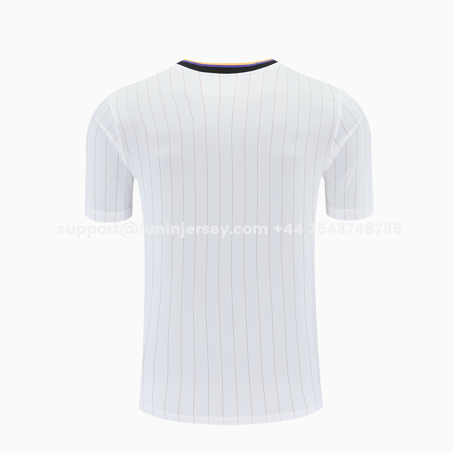 Funinjersey-Manchester United 25-26 Retro Style Short-Sleeve Training Set - White With Thin Black Stripes Top & Pants