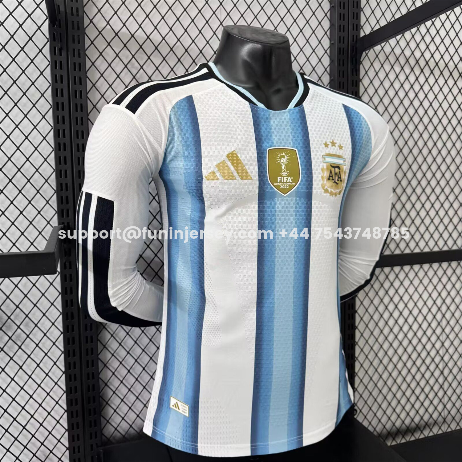 Funinjersey-Argentina 2026 Home Long Sleeves Jersey - Player Version