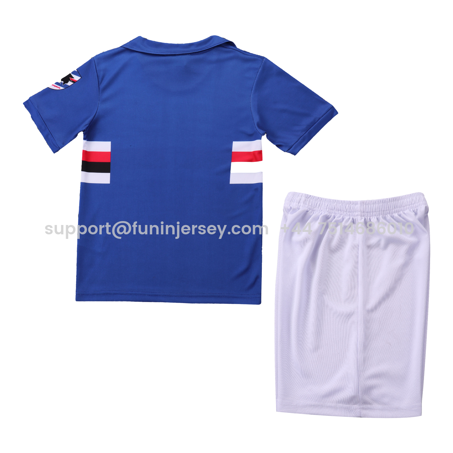 Funinjersey-Retro Sampdoria 1990-91 Home Kids Kit