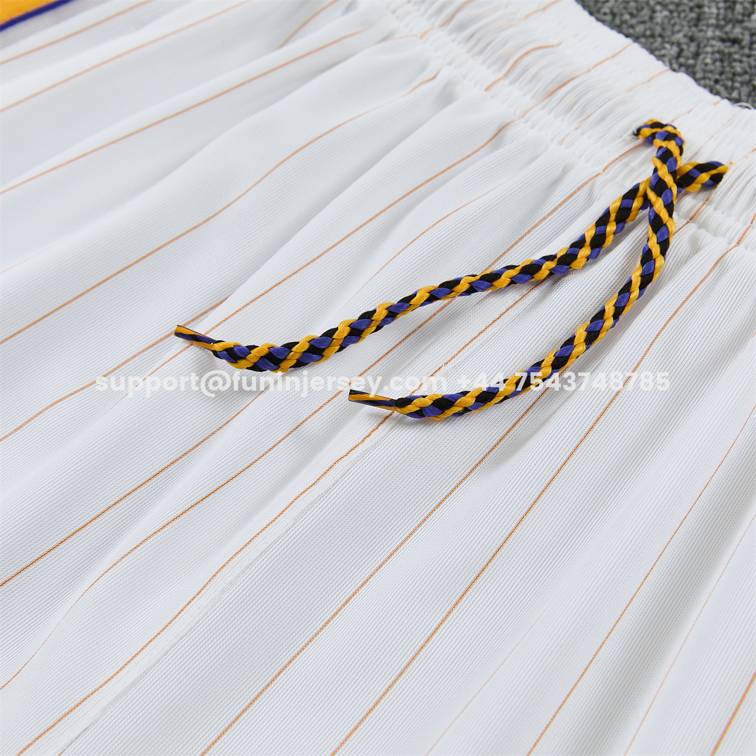 Funinjersey-Manchester United 25-26 Retro Style Short-Sleeve Training Set - White With Thin Black Stripes Top & Pants