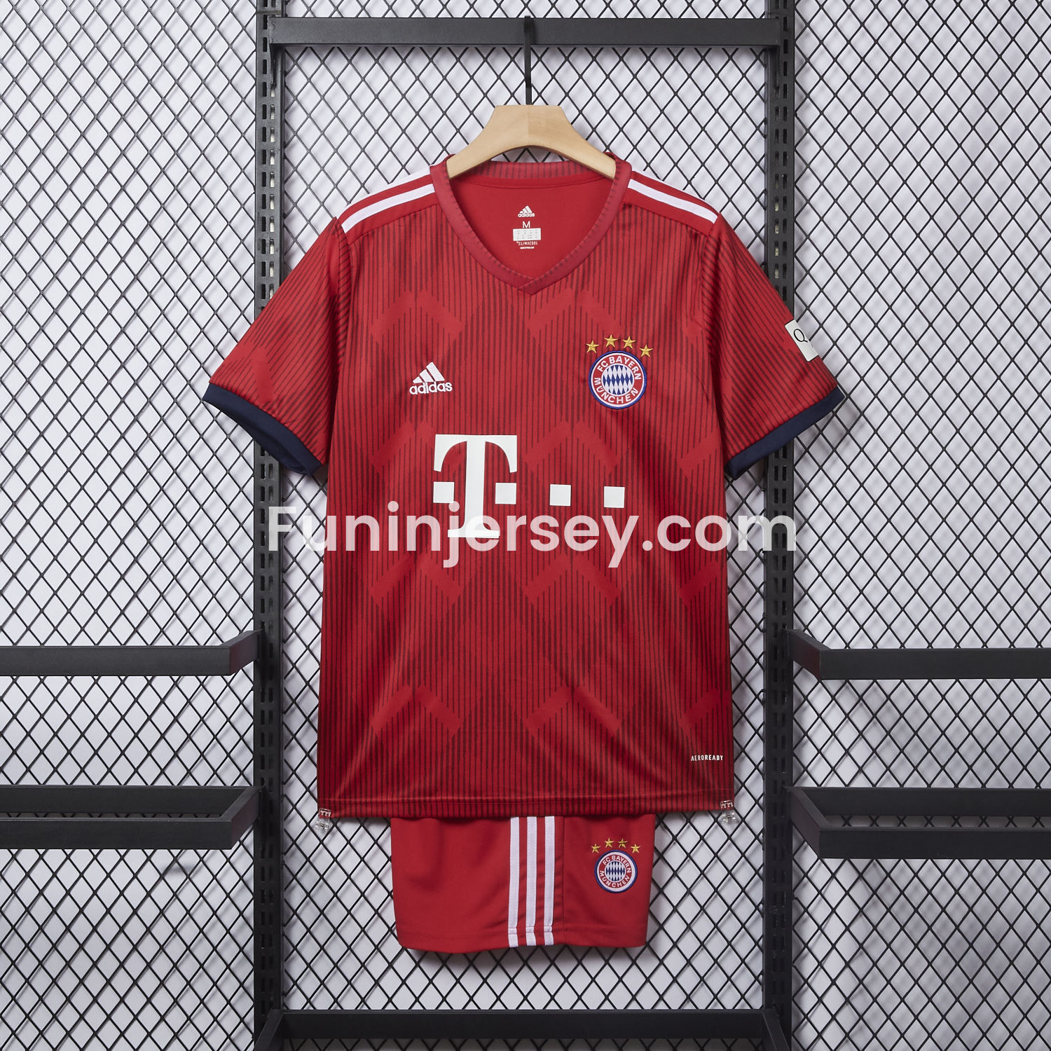 Funinjersey-Retro Bayern Munich 2018-19 Home Men's Adult Jersey Set - Fans Version
