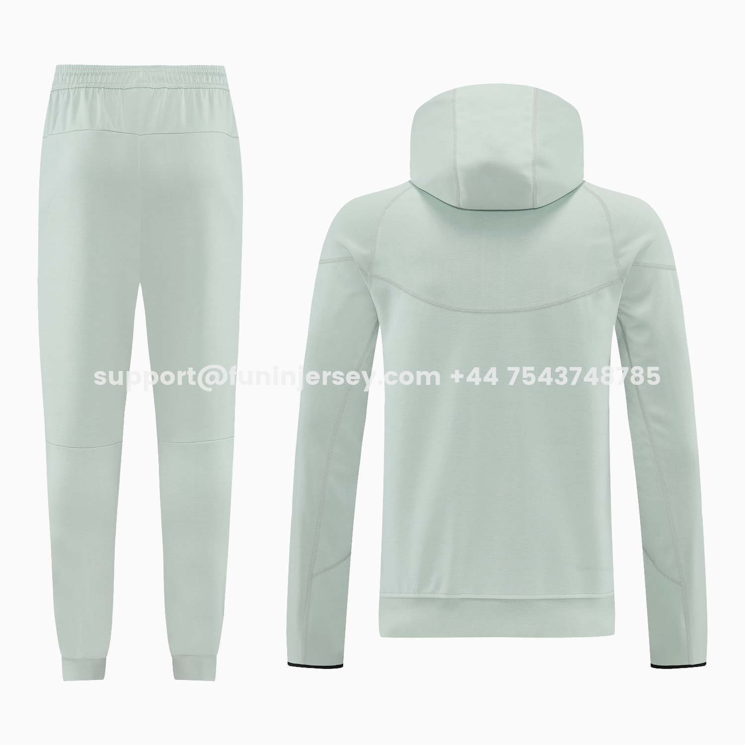 Funinjersey-Inter Milan 25-26 Hooded Windbreaker Training Set - Grey Green Top & Pants