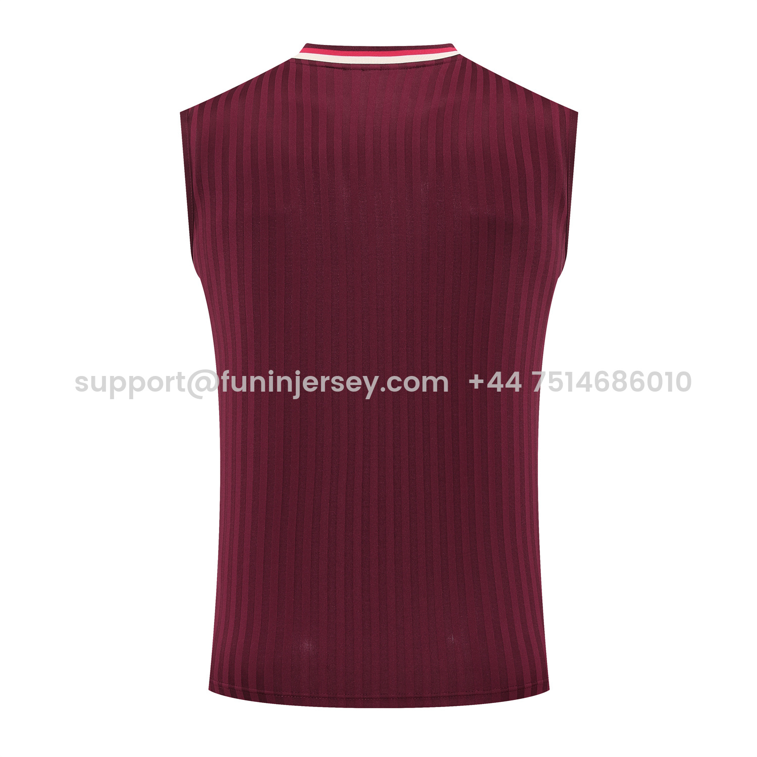 Funinjersey-Bayern Munich 25-26 Vest Training Set - Wine Red Lines Vest & Wine Red Lines Shorts