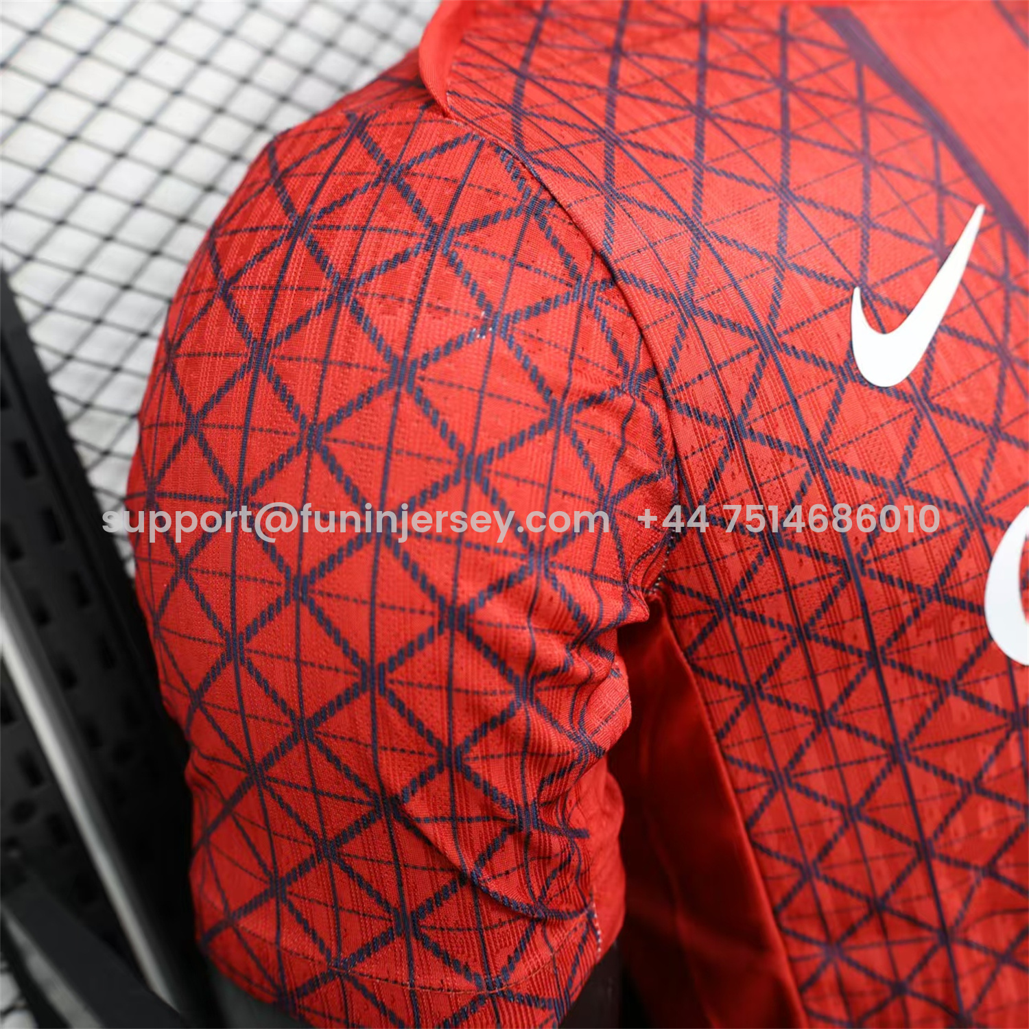 Funinjersey-Paris Saint-Germain PSG 25-26 Red Pre-Match Training Jersey - Player Version