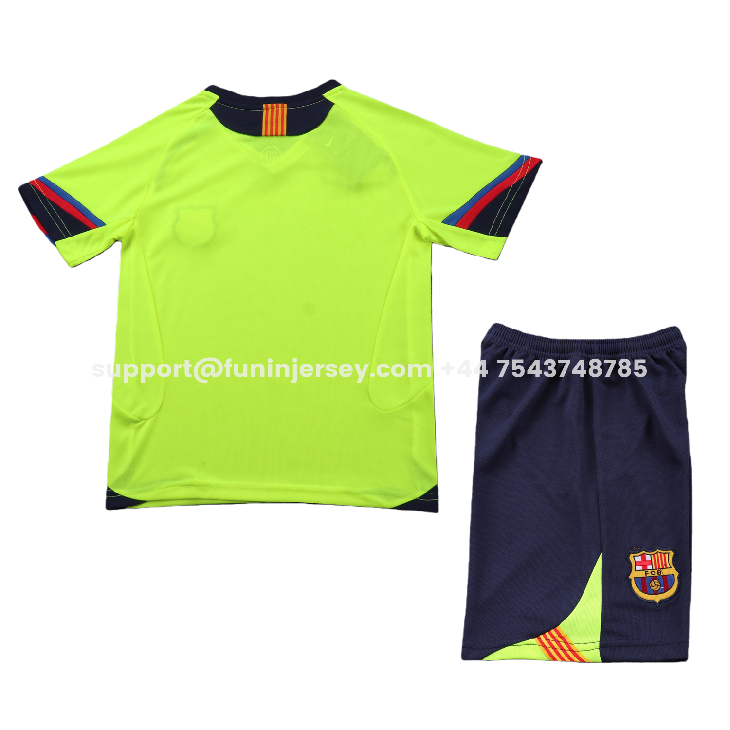Funinjersey-Retro Barcelona 2005-06 Away Kids Kit