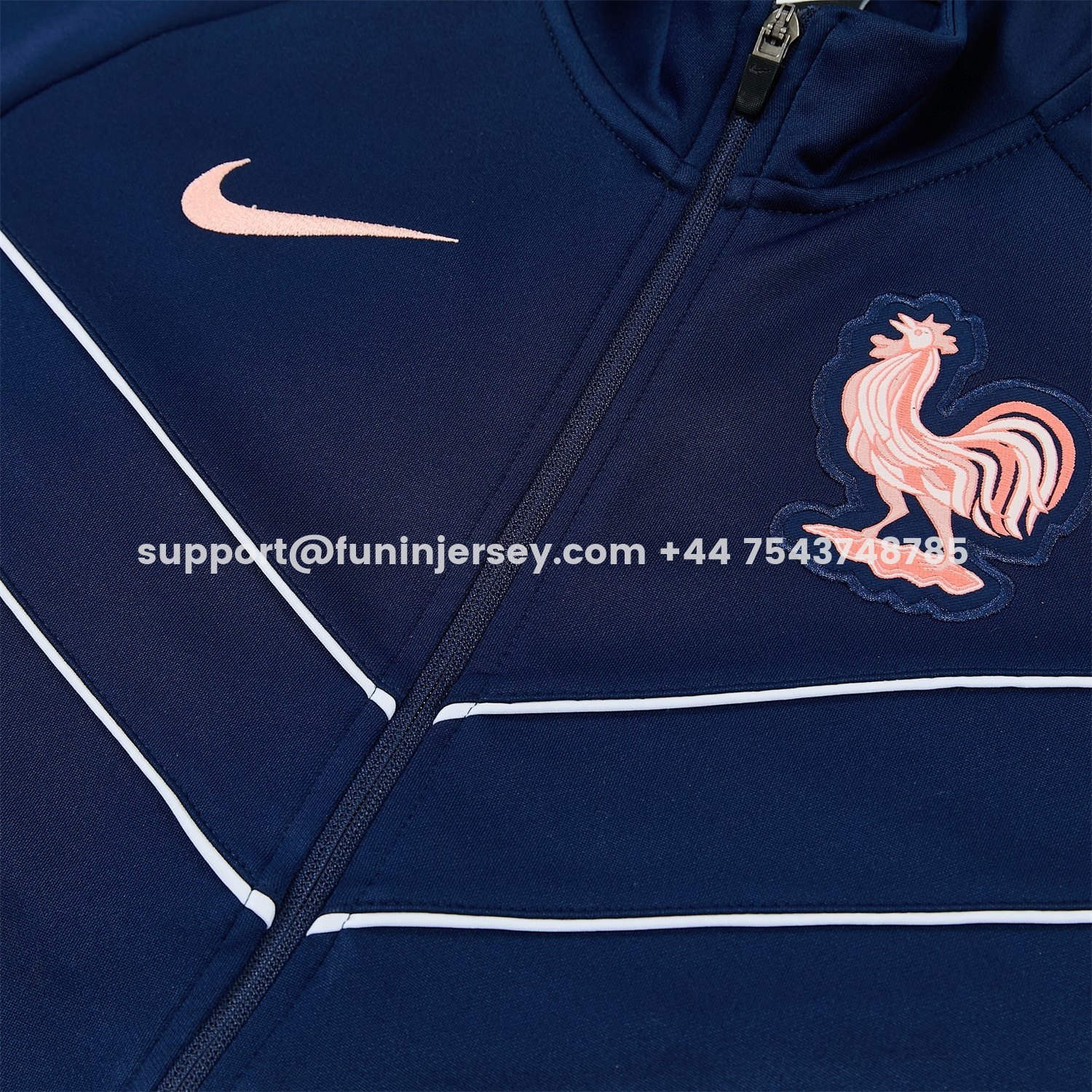 Funinjersey-France 2026 Jacket Training Tracksuit - Dark Blue Jackets & Pants