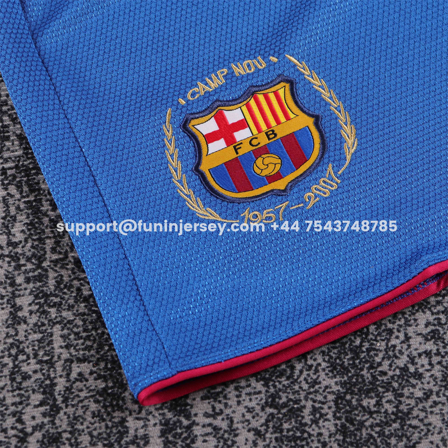 Funinjersey-Retro Barcelona 2007-08 Home Kids Kit