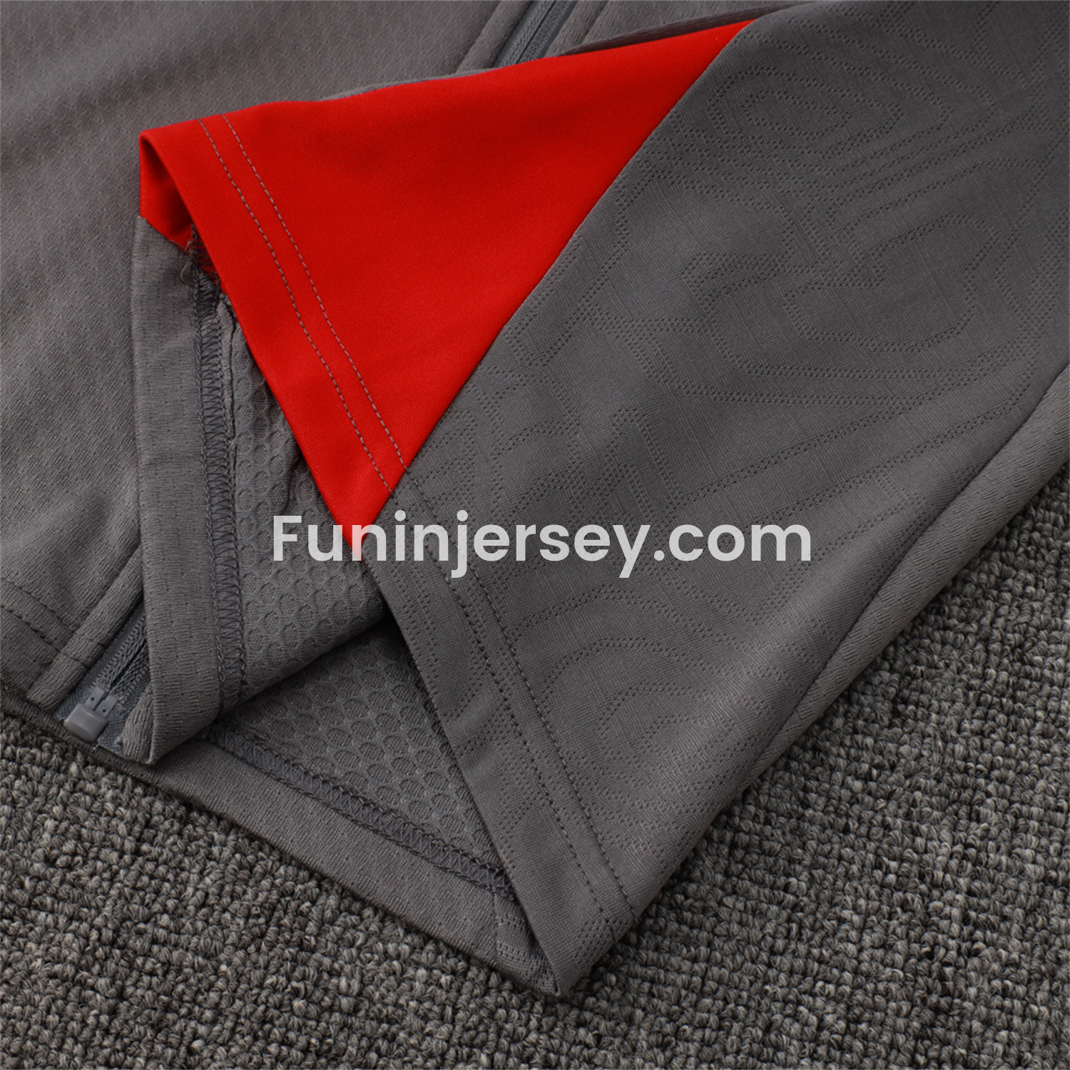 Funinjersey-AC Milan 25-26 Jacket Training Tracksuit - Grey top & Grey Pants