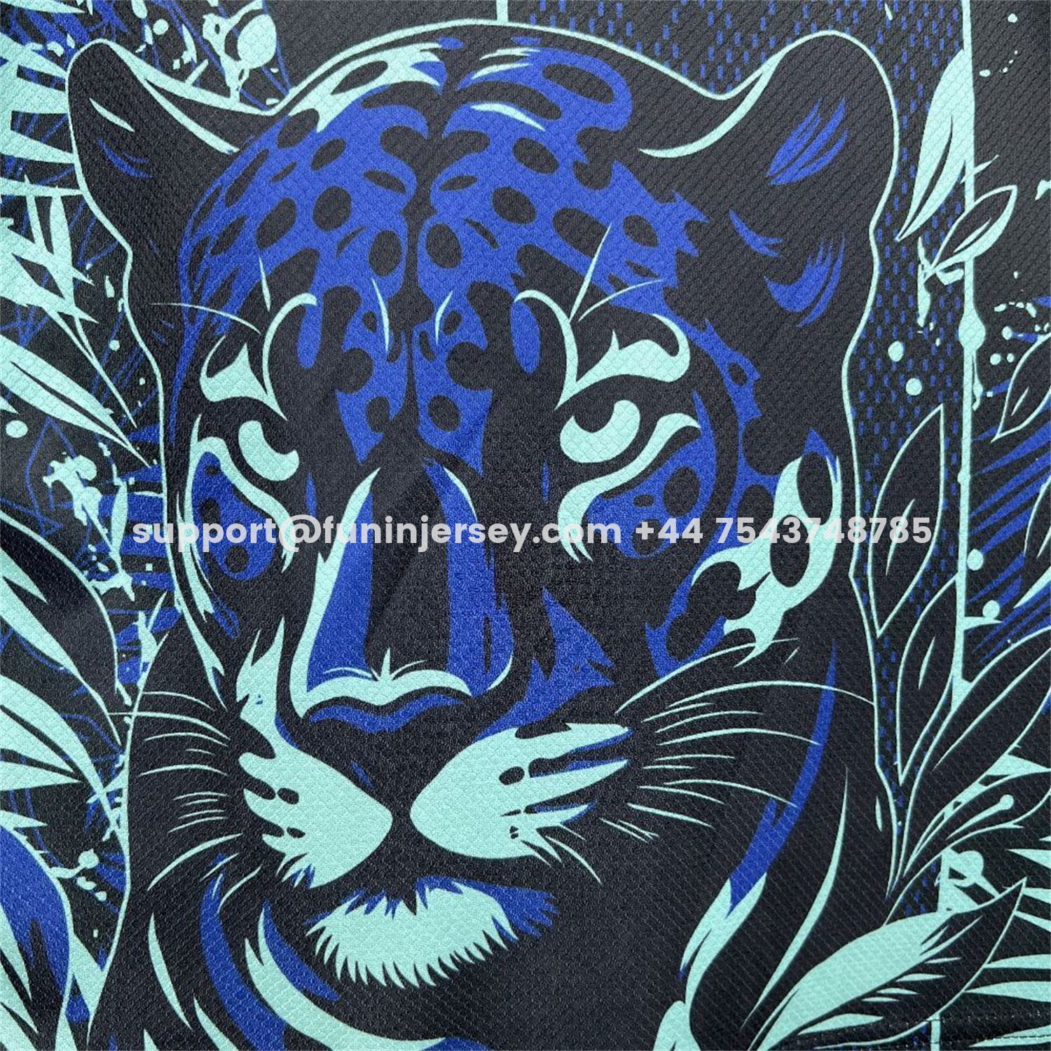 Funinjersey-Brazil 2026 Blue Leopard Special Jersey - Fans Version
