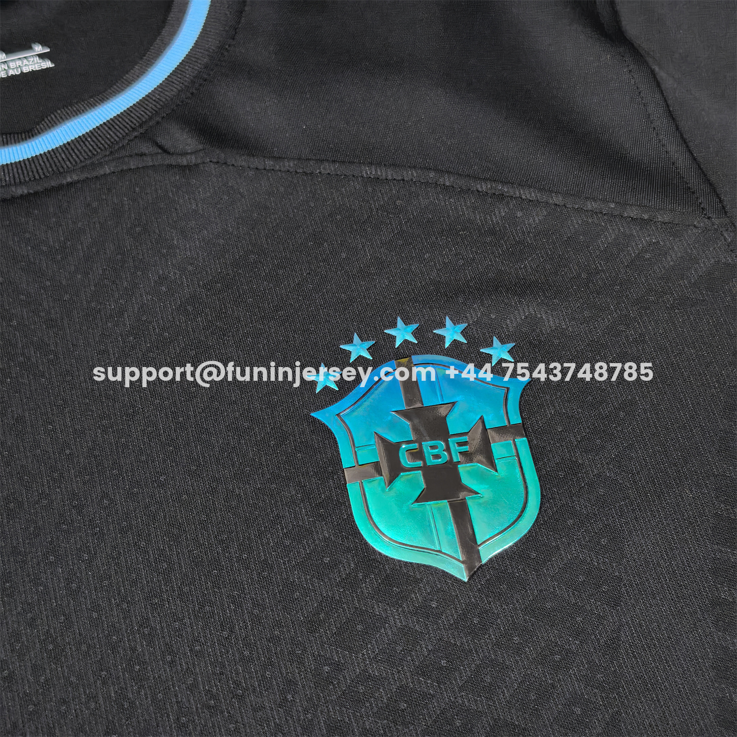 Funinjersey-Brazil 25-26 Reflective Team Logo Black Special Jersey - Fans Version