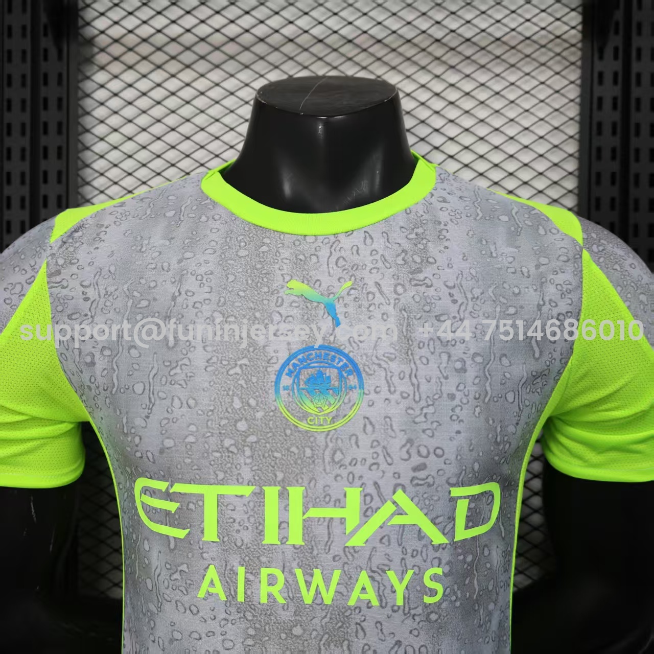 Funinjersey-Manchester City 25-26 Third Grey Green Jersey - Player Version