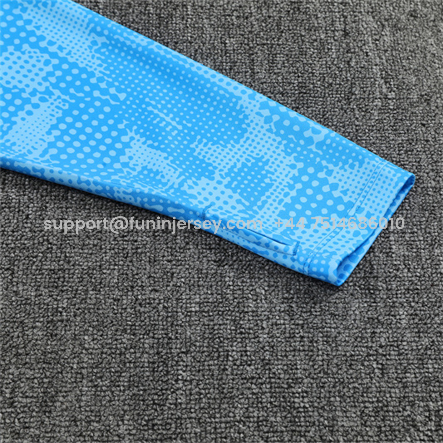 Funinjersey-Manchester City 25-26 Kids Long Sleeve Training Set -Light Blue Top & Deep Blue Pants