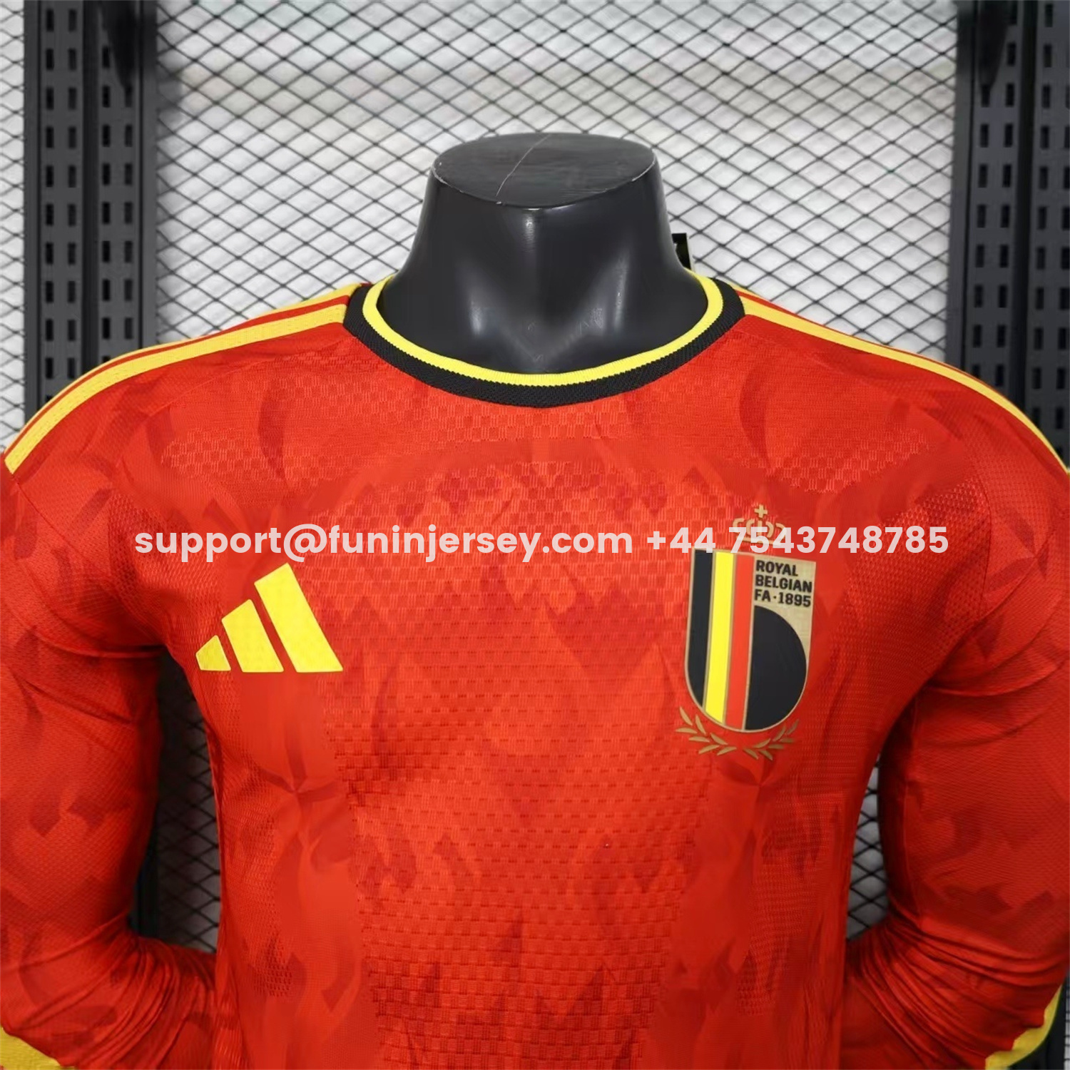 Funinjersey-Belgium 2026 Home Long Sleeves Jersey - Player Version