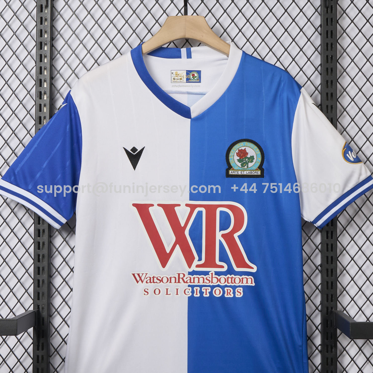 Funinjersey-Blackburn Rovers 25-26 Home 150th Anniversary Jersey - Fans Version