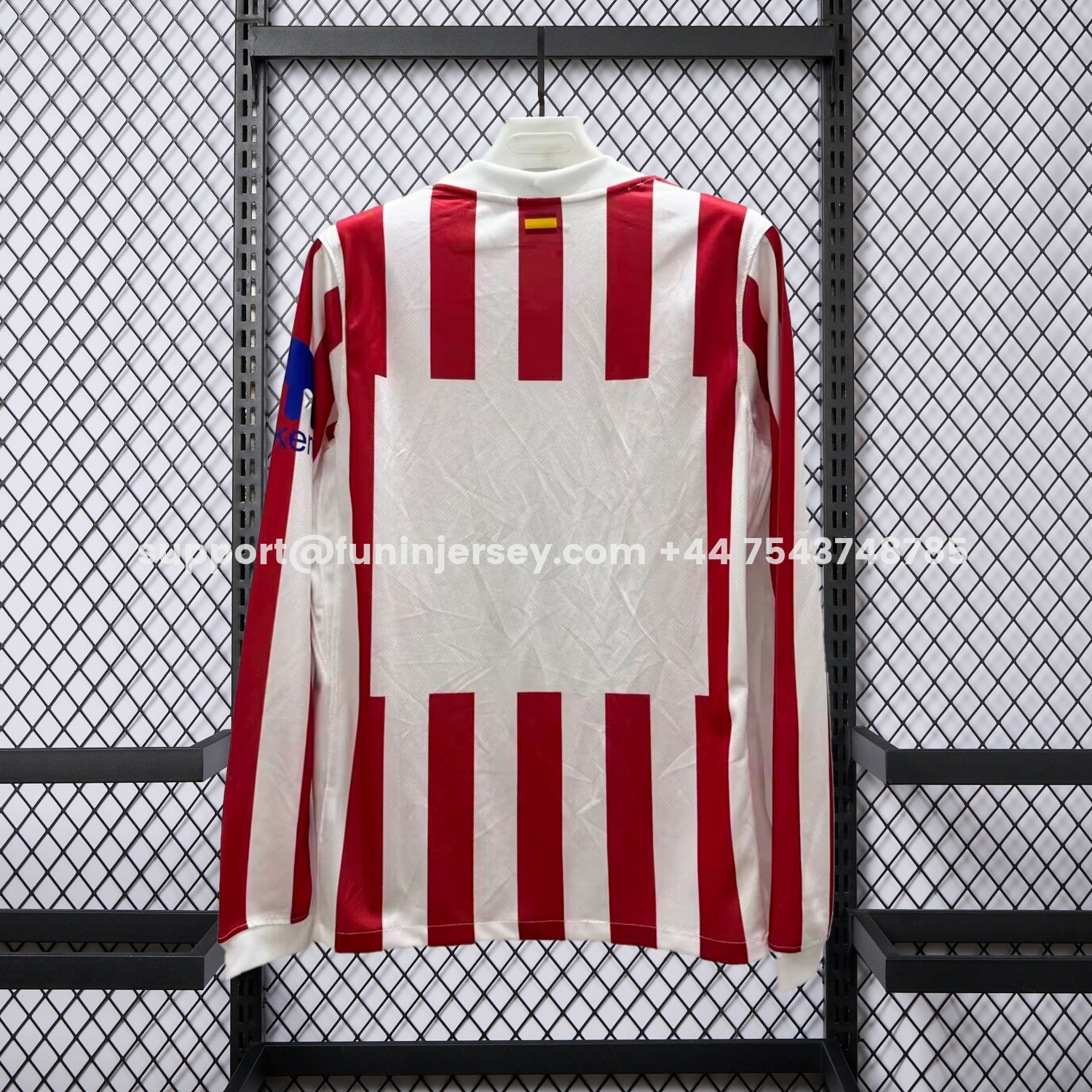 Funinjersey-Atletico Madrid 25-26 Home Long Sleeves Jersey - Fans Version