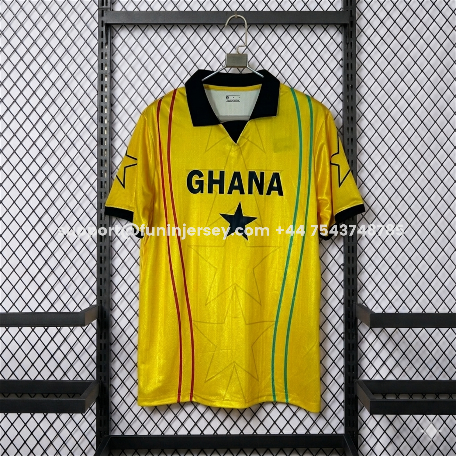 Funinjersey-Ghana 2026 Black Star Yellow Special Jersey - Fans Version