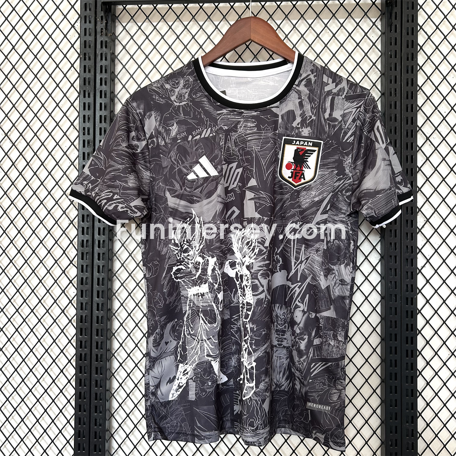 Funinjersey-Japan 25-26 White Stroke Wukong Black Jersey - Fans Version