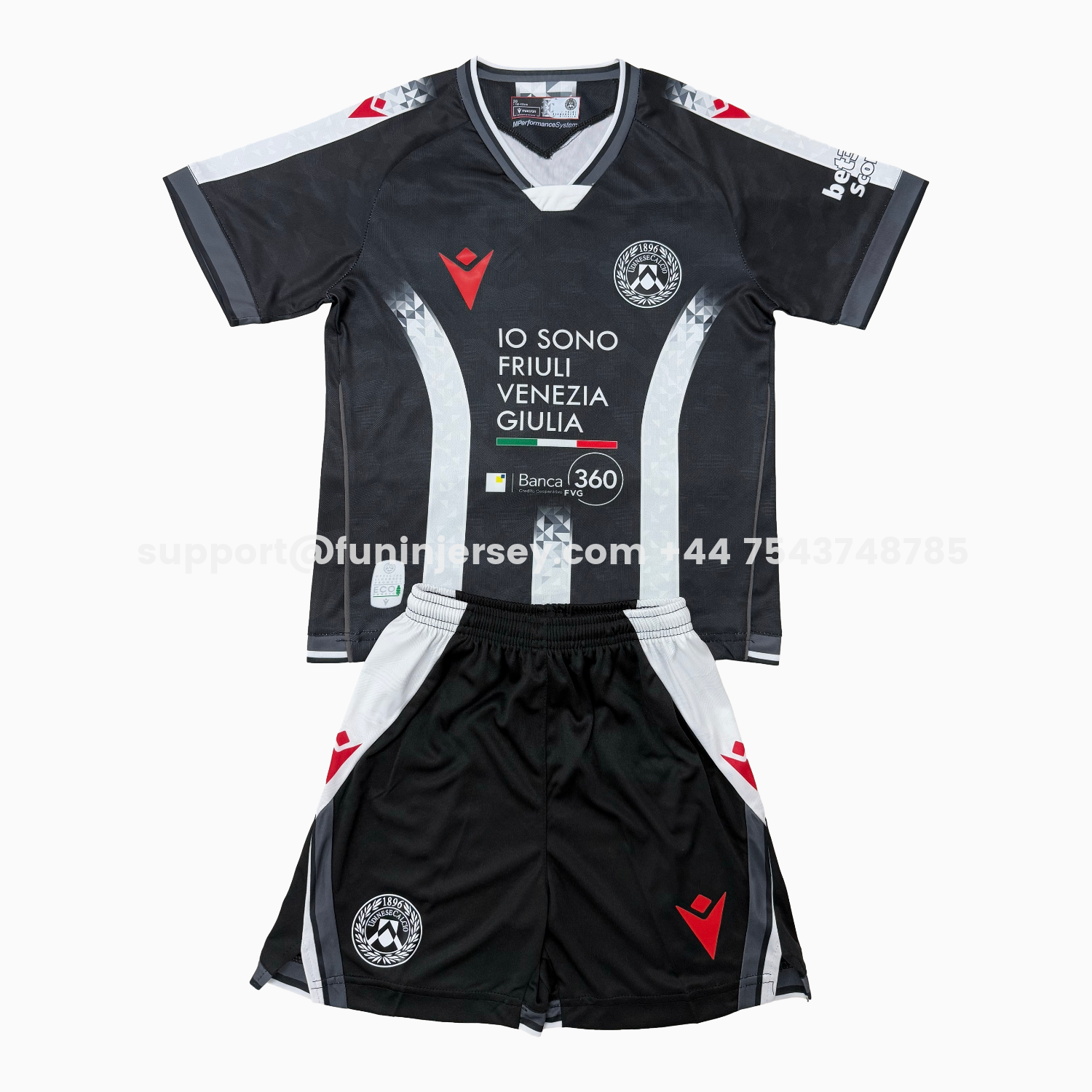 Funinjersey-Udinese 25-26 Home Men's Adult Jersey Set - Fans Version