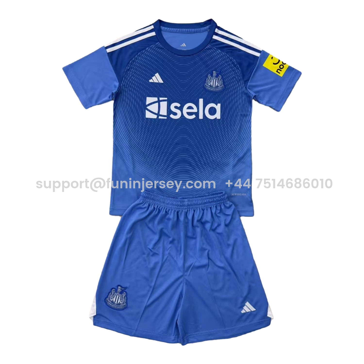 Funinjersey-Newcastle United 25-26 Blue Goalkeeper Men's Adult Jersey Set - Fans Version