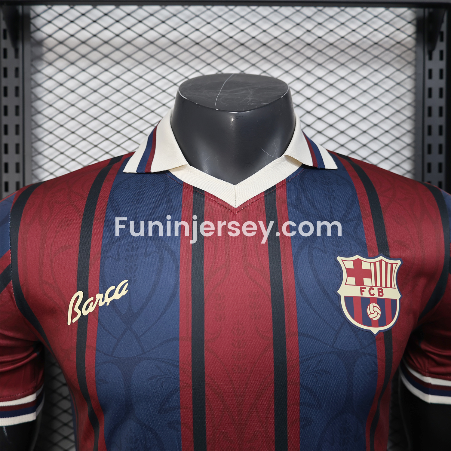 Funinjersey-Barcelona 25-26 125th Anniversary Retro Style Jersey - Player Version