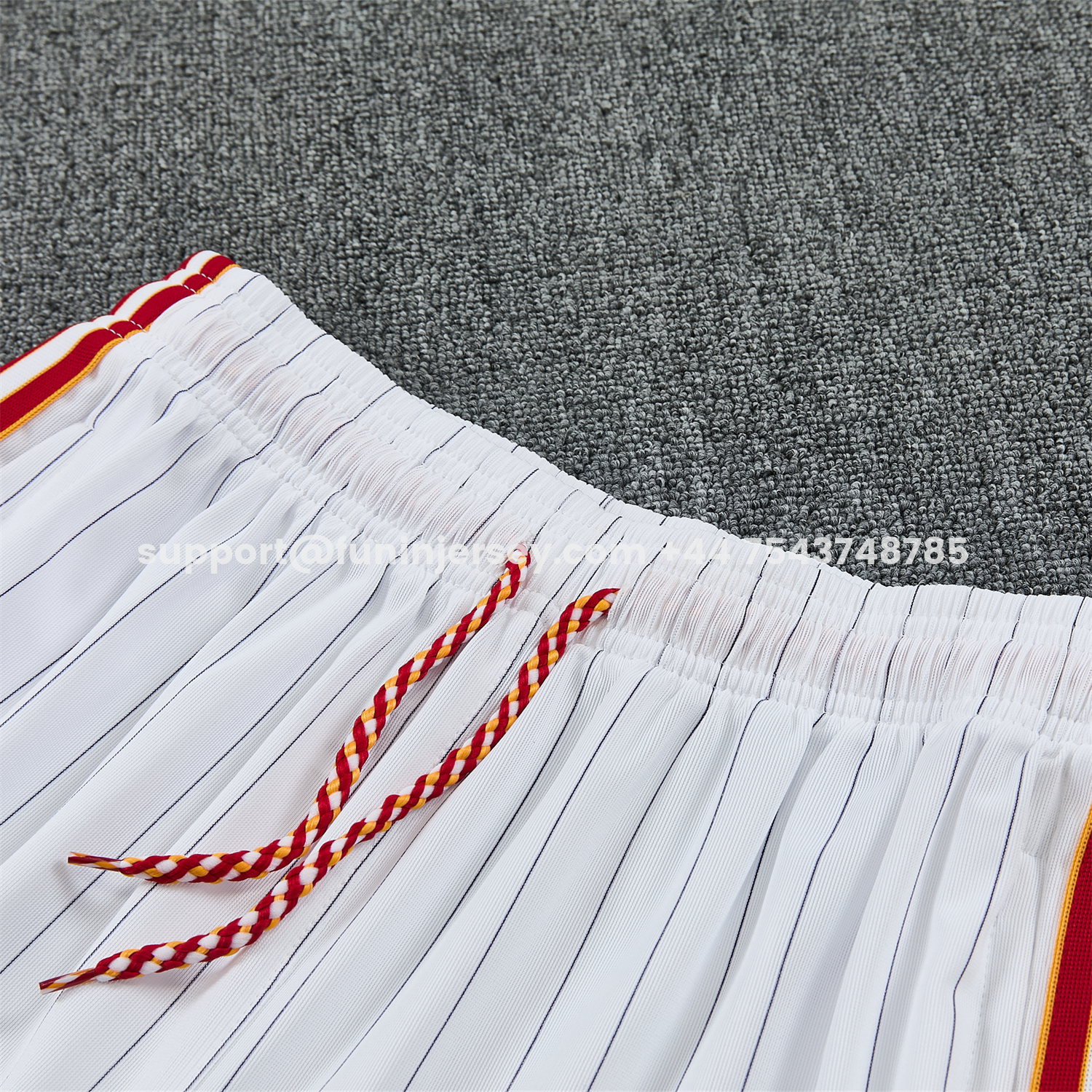 Funinjersey-Roma 25-26 Retro Style Vest Training Set - White With Red Details Top & Pants