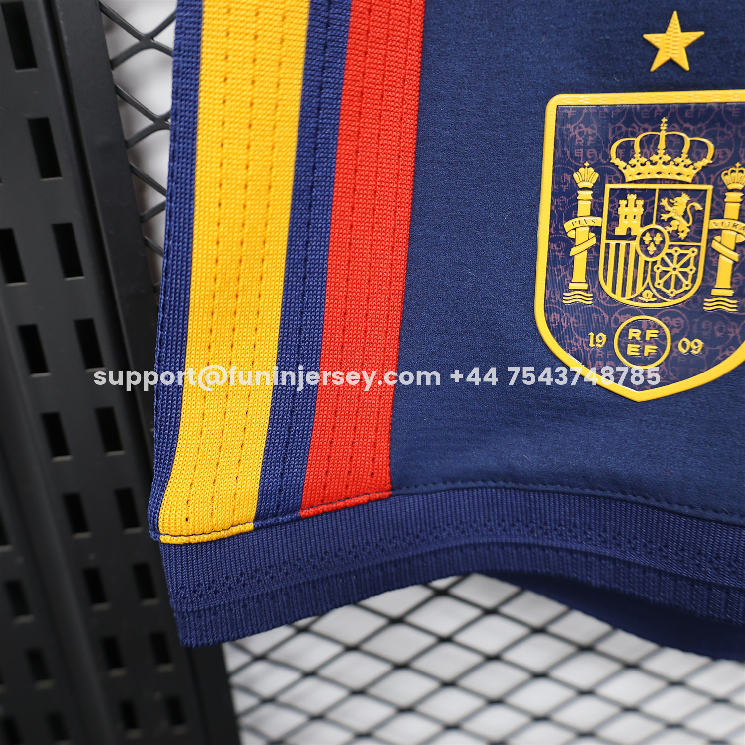 Funinjersey-Spain 2026 Home Dark Blue Shorts - Player Version