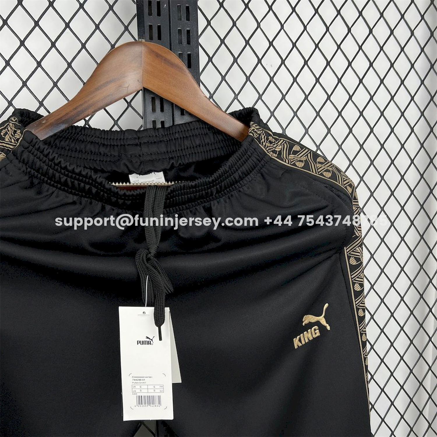 Funinjersey-Portugal 25-26 Eusebio Special Windbreaker Training Set - Black White Top and Pants