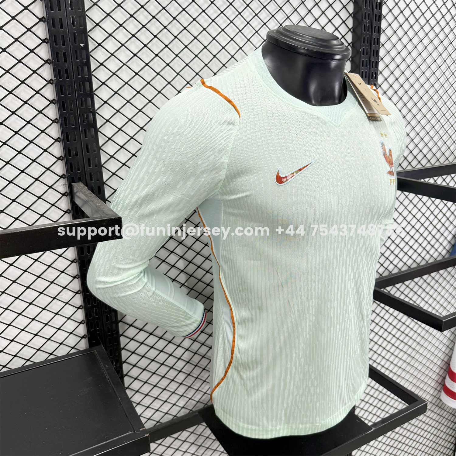 Funinjersey-France 2026 Away Long Sleeves Jersey - Player Version
