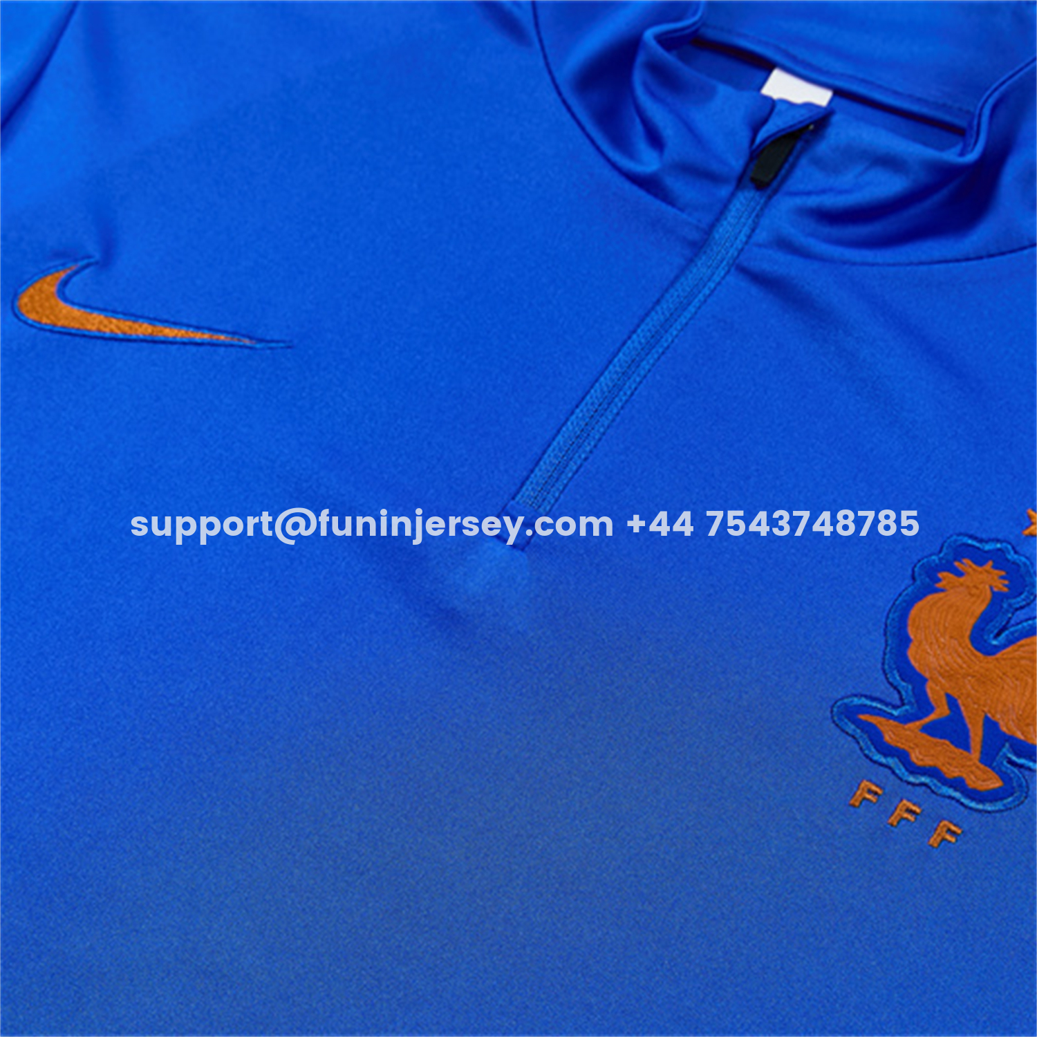 Funinjersey-France 2026 Long Sleeve Training Set - Royal Blue Top & Pants