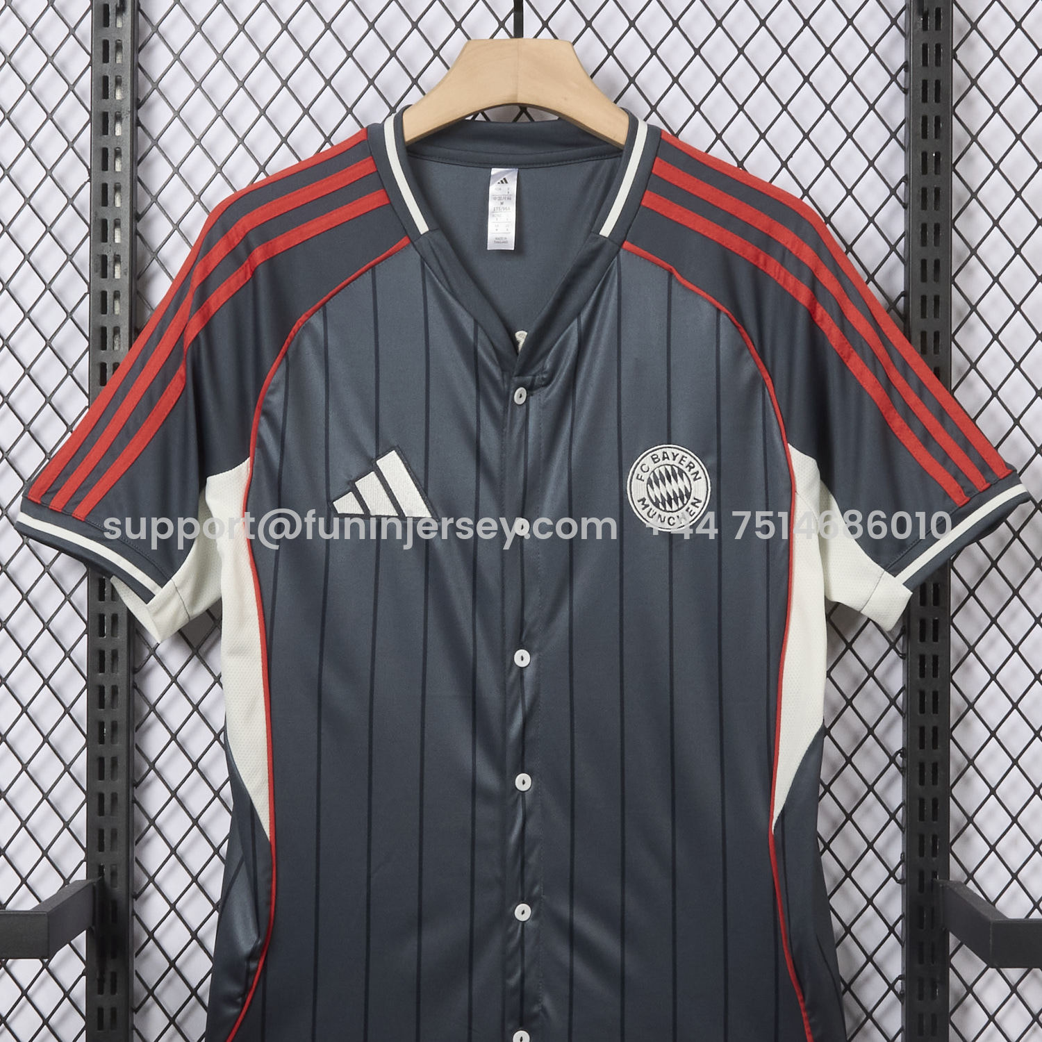 Funinjersey-Bayern Munich 25-26 Deep Grey Baseball Jersey