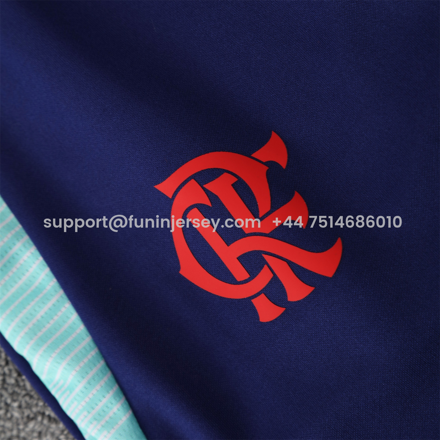 Funinjersey-Flamengo 25-26 Long Sleeve Training Set - Deep Blue Top & Deep Blue Pants