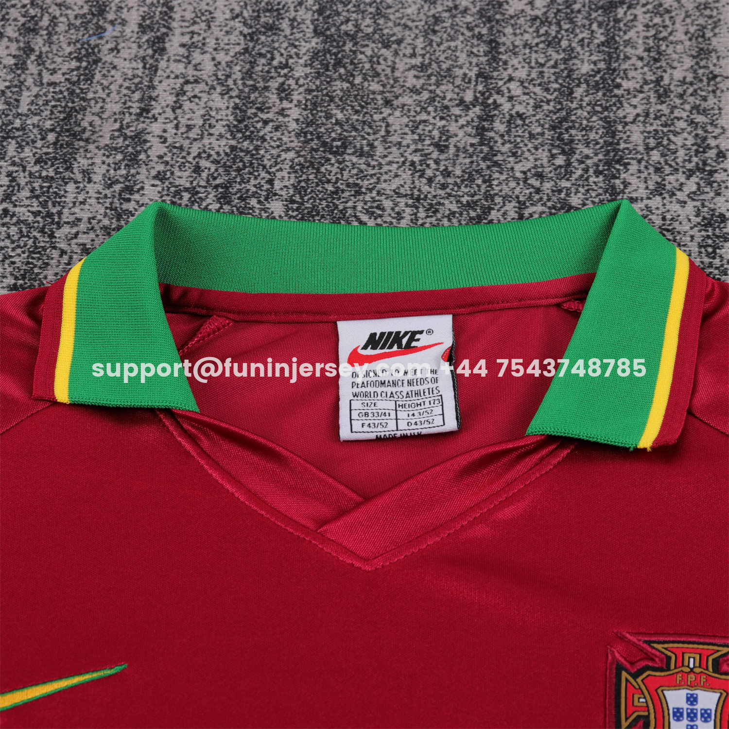 Funinjersey-Retro Portugal 1998 Home Kids Kit