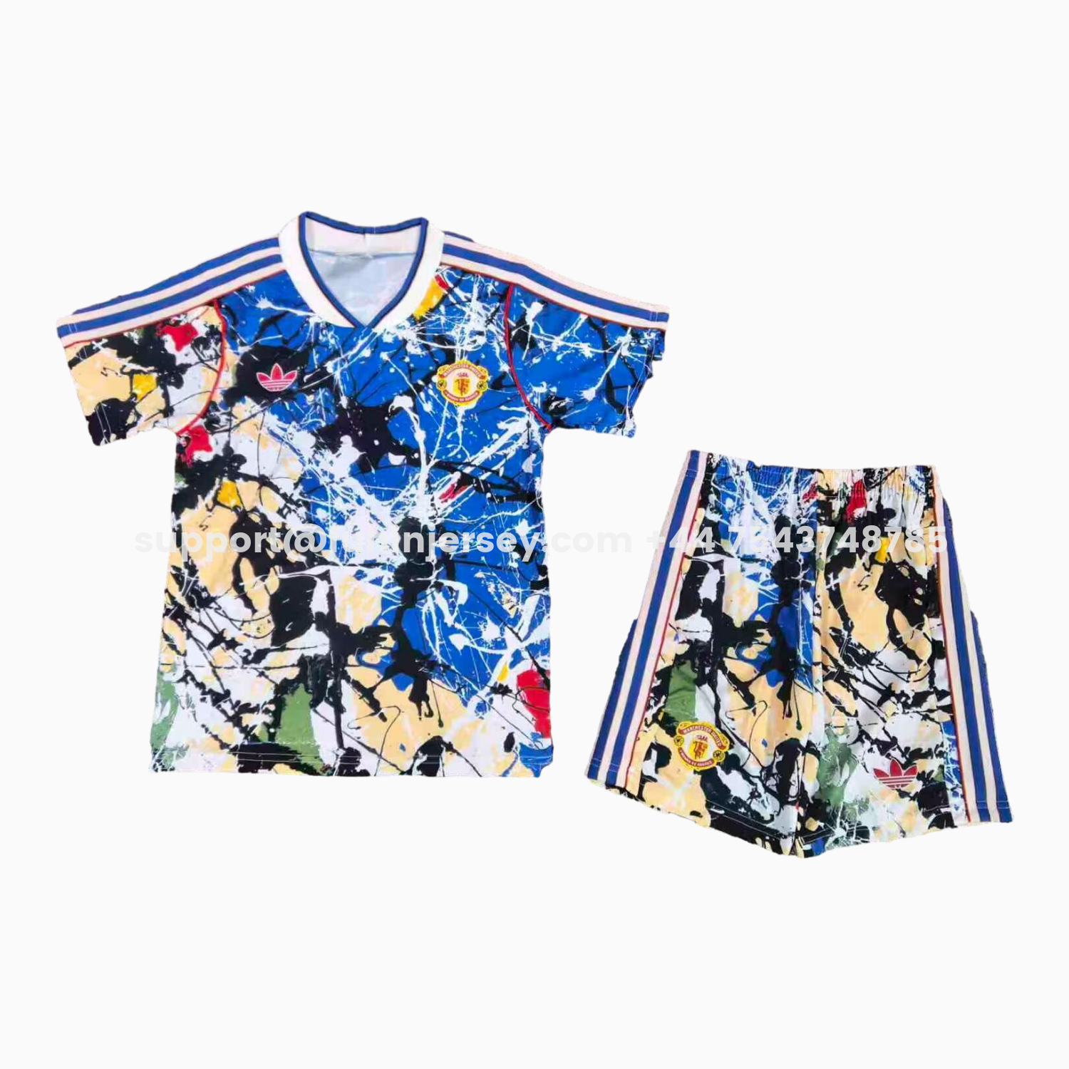 Funinjersey-Manchester United 25-26 Stone Roses Special Kids Kit