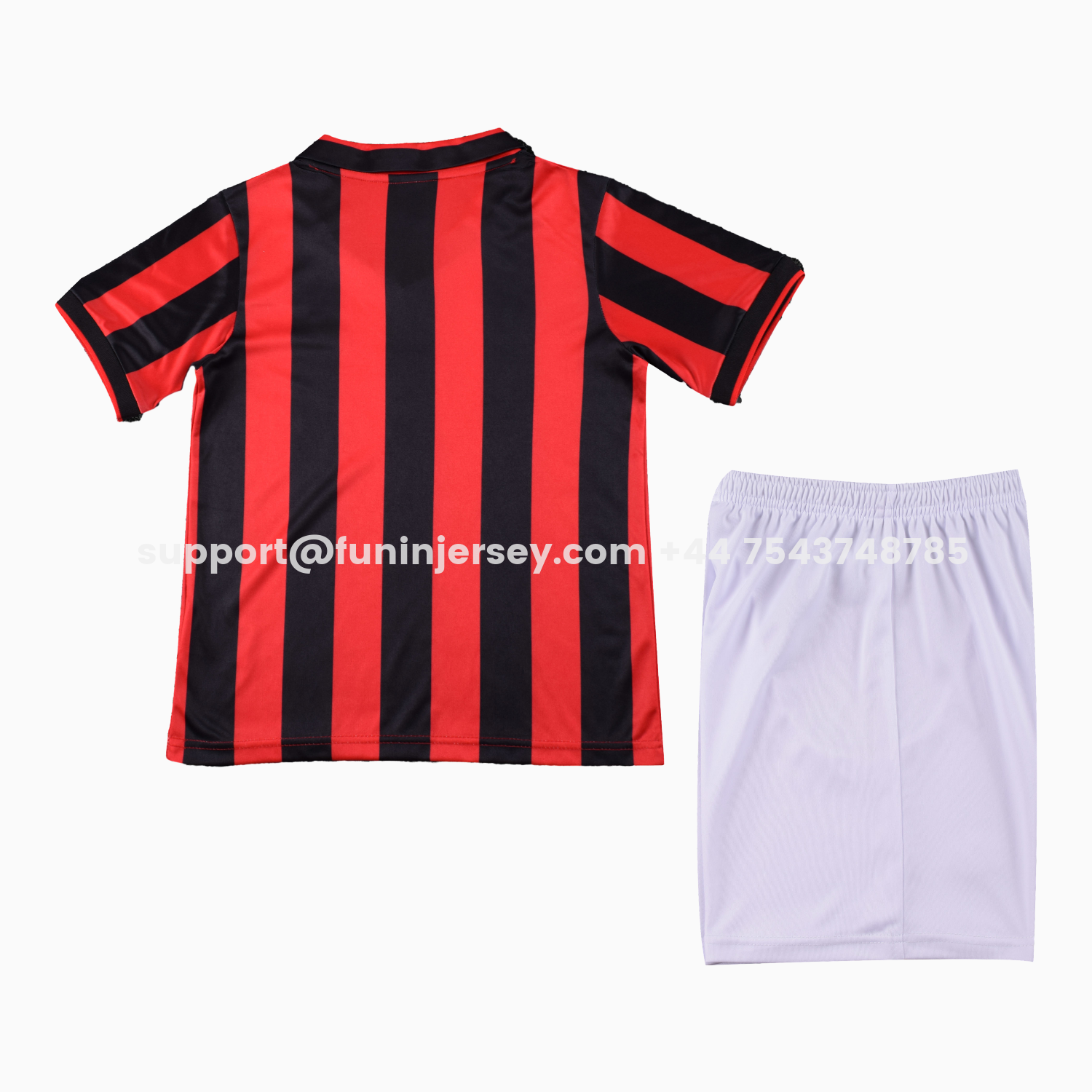 Funinjersey-Retro AC Milan 1990-91 Home Kids Kit