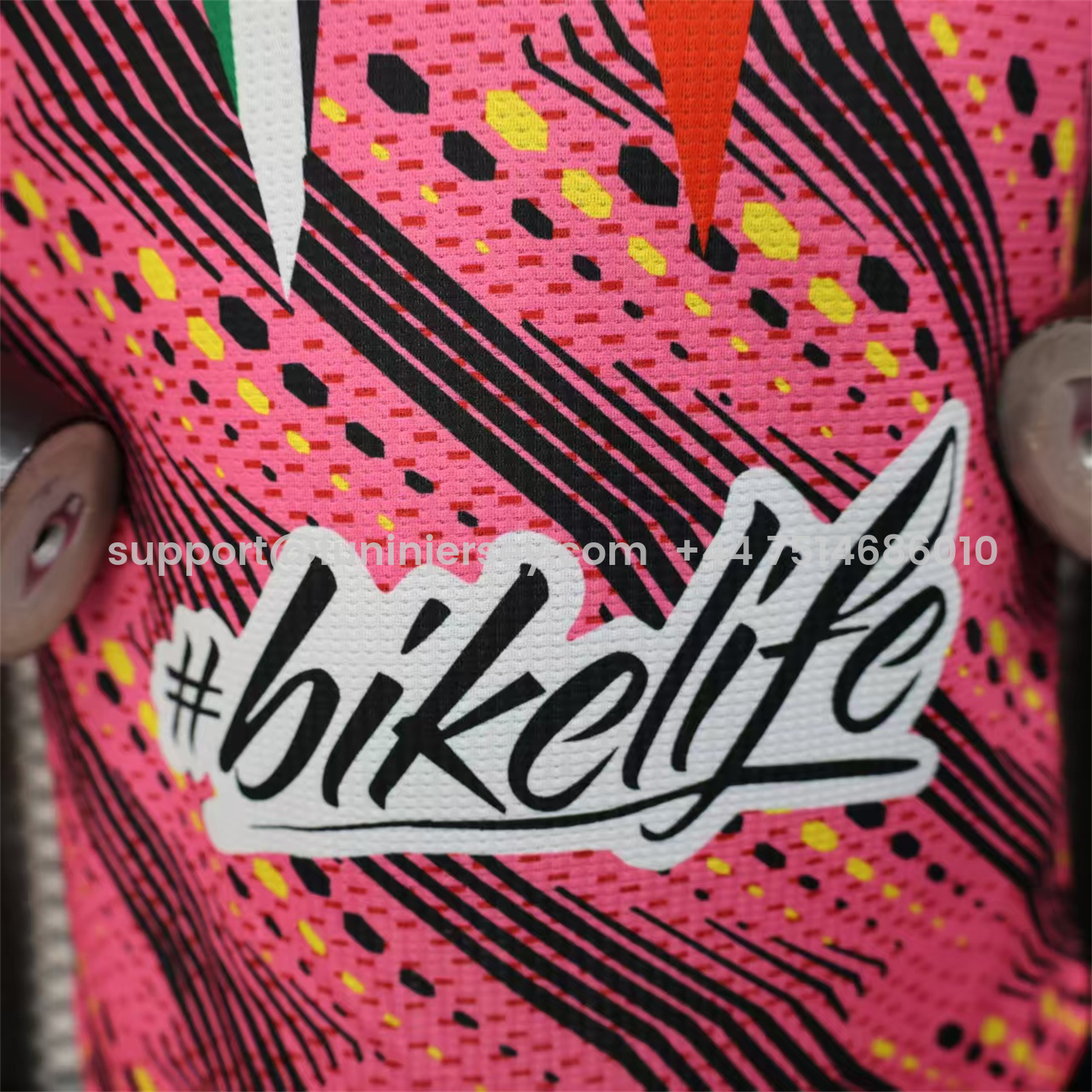 Funinjersey-Club Deportivo Palestino Palestine 25-26 Black Lines Pink Jersey With L‘BONVIEU No.11 - Player Version