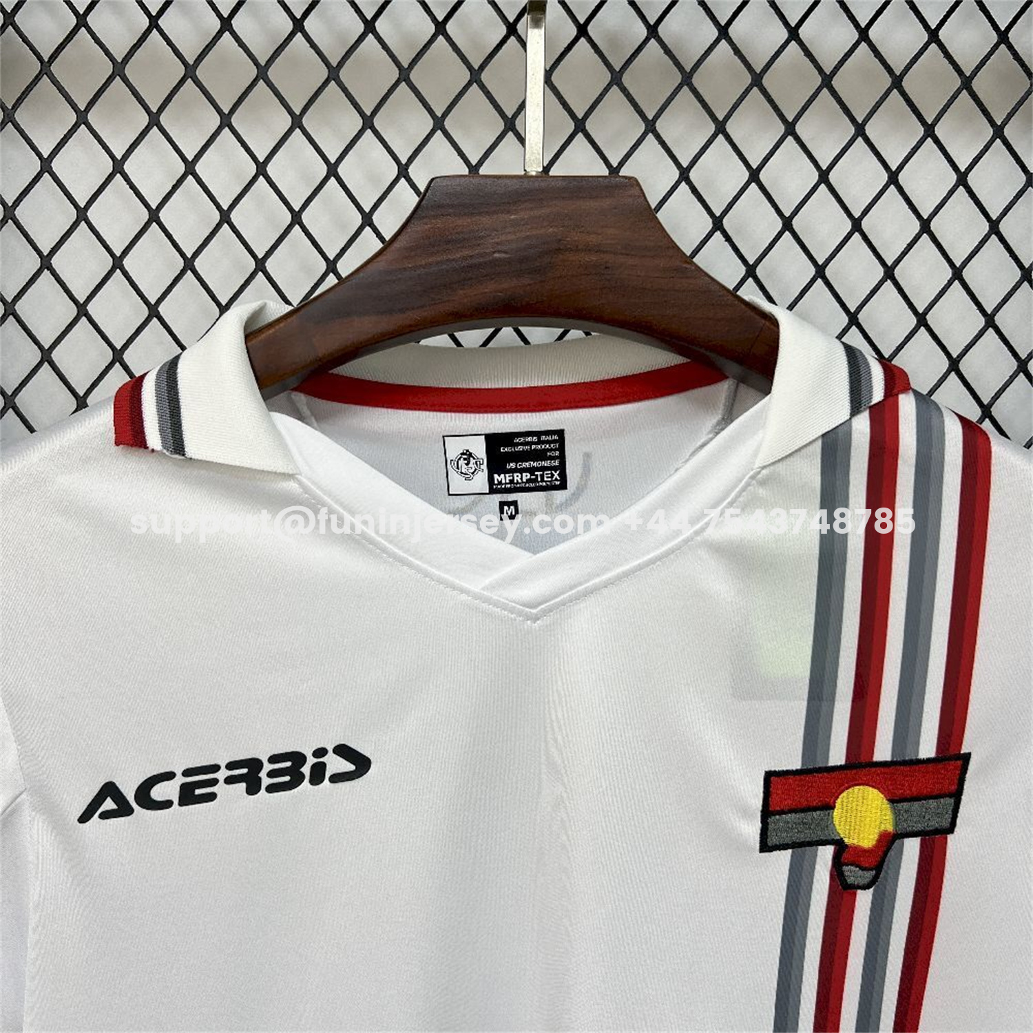 Funinjersey-Cremonese 25-26 Away White Jersey - Fans Version