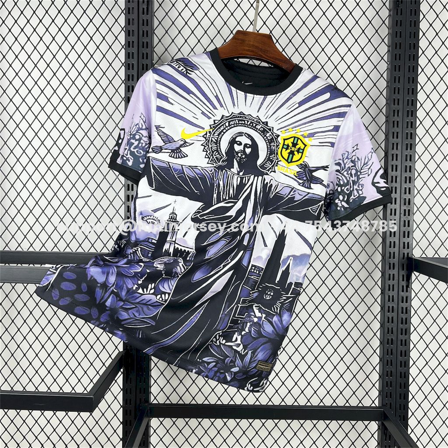 Funinjersey-Brazil 25-26 Dark Purple Jesus Statue Special Jersey - Fans Version