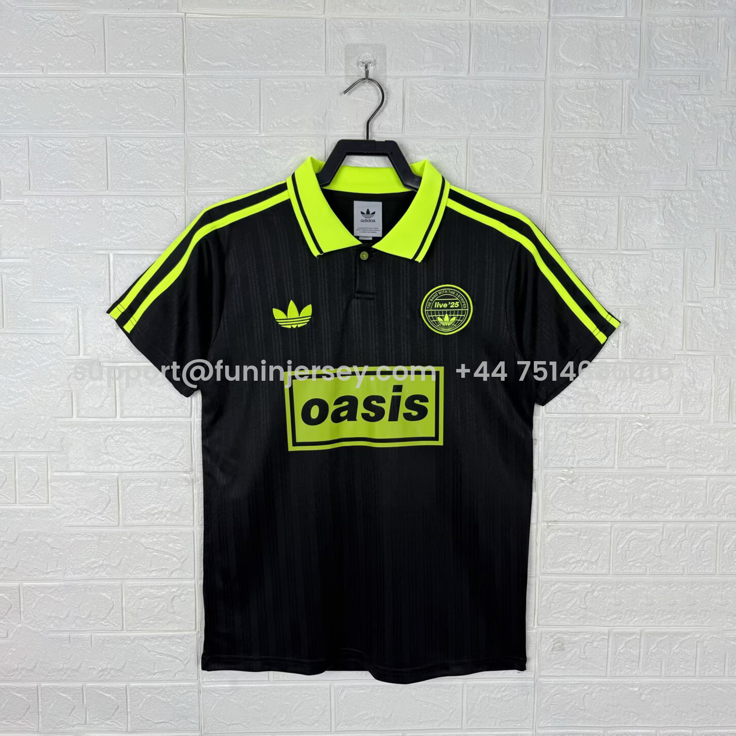 Funinjersey-Bohemian 25-26 Oasis Originals Tour Black And Green Jersey - Fans Version