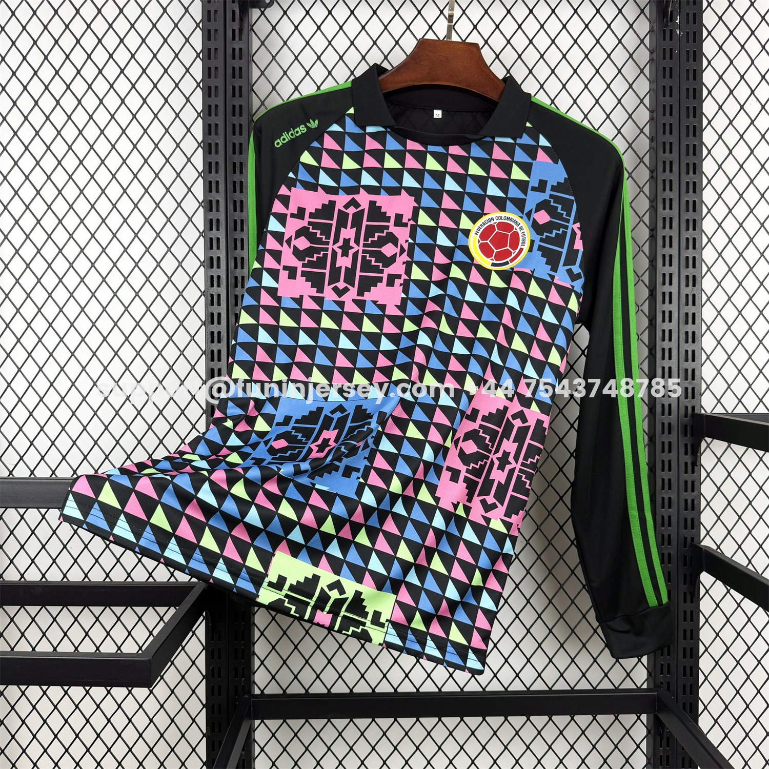 Funinjersey-Retro Colombia 1990 Goalkeeper Long Sleeves Jersey - Fans Version