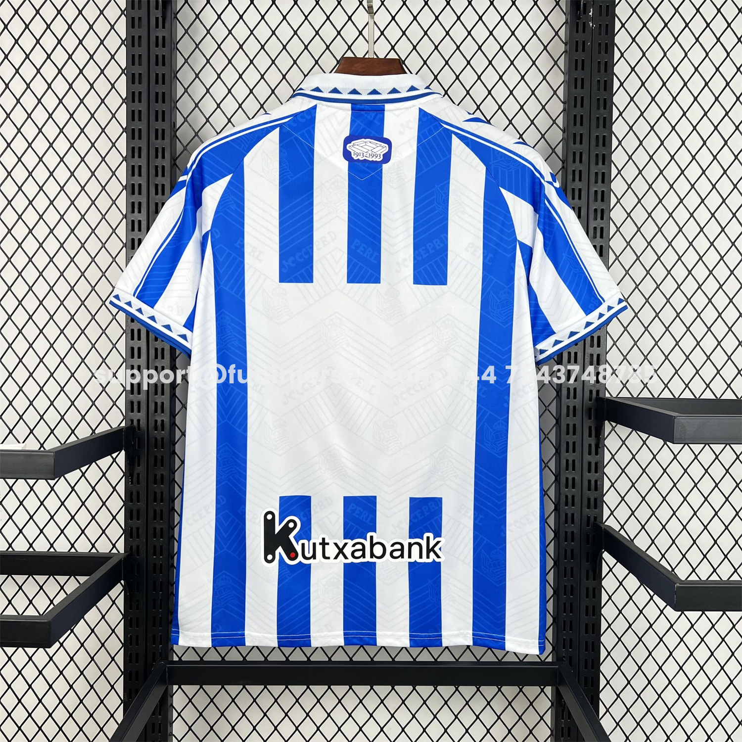 Funinjersey-Real Sociedad 25-26 White With Royal Blue Retro Style Special Jersey - Fans Version