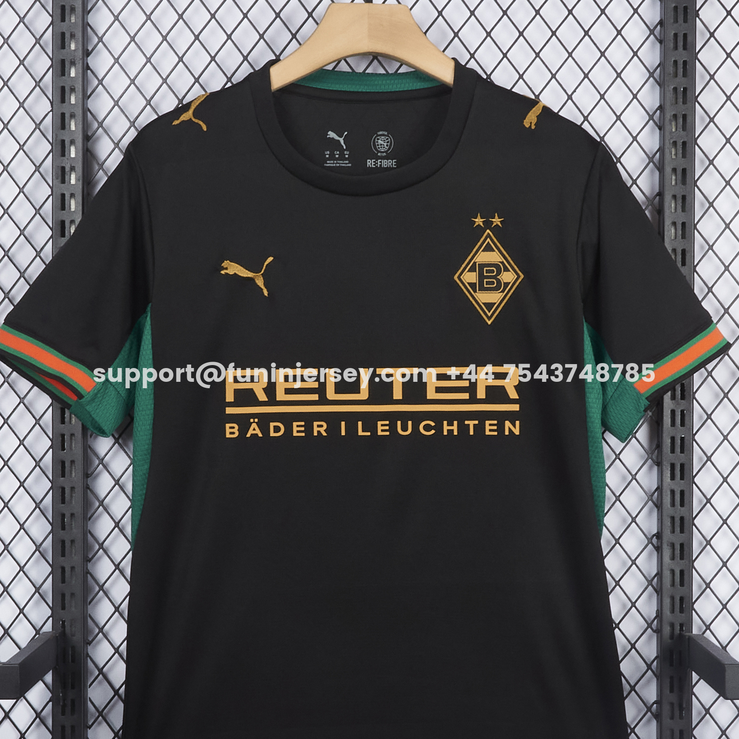 Funinjersey-Borussia Mönchengladbach 26-27 Away Black Jersey - Fans Version