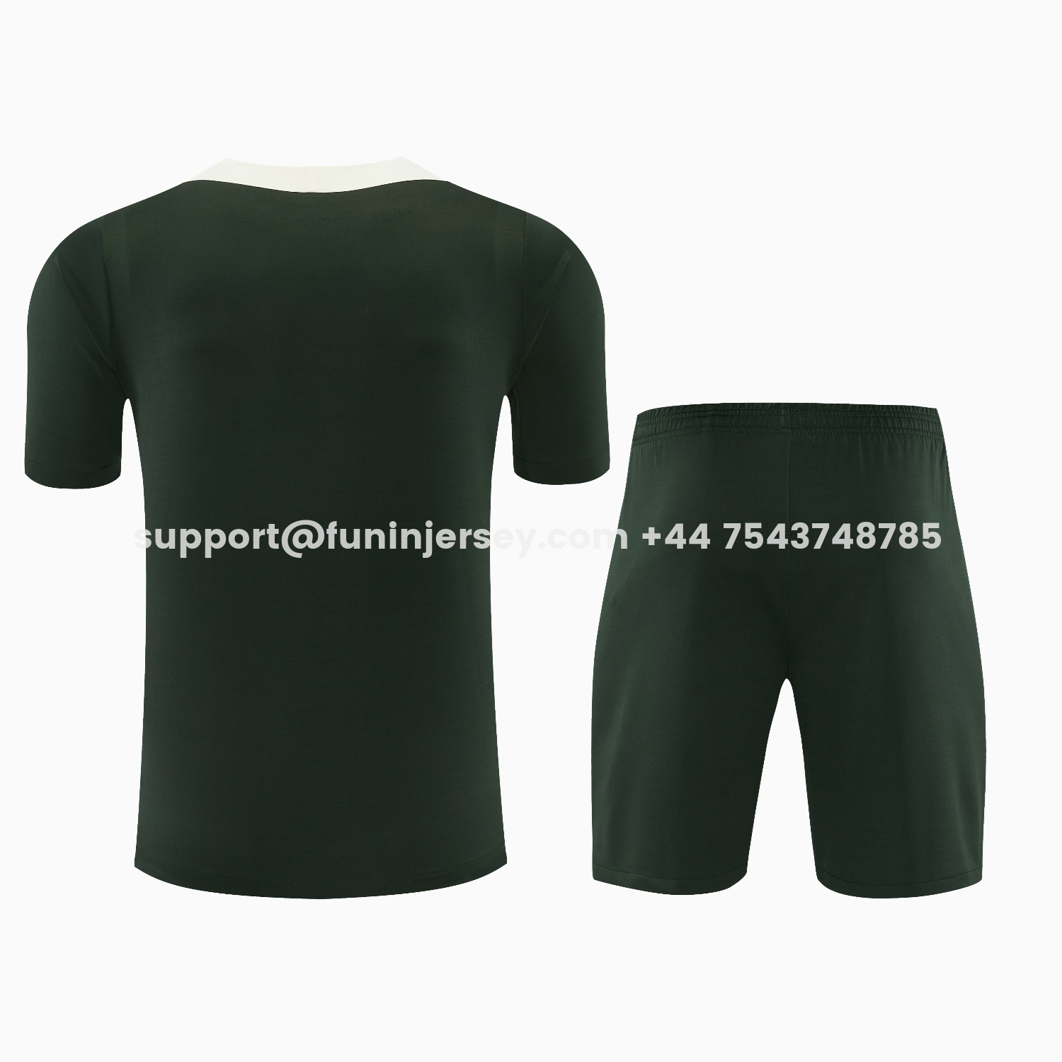 Funinjersey-C.H.E.L.S.E.A 25-26 Short-Sleeve Training Set - Dark Green With White Accents Top & Pants